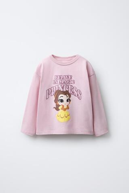 ZARA ЛОНГСЛИВ С ПРИНТОМ PRINCESS © DISNEY, РОЗОВЫЙ/ЛИЛОВЫЙ