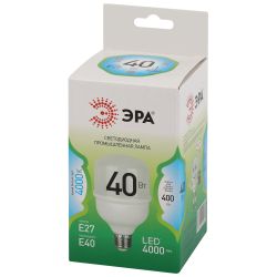 Лампа светодиодная ЭРА GREEN LINE LED POWER T80-40W-840-E27/E40 GL 40Вт колокол яркий белый свет Е27/Е40 | Лампы cветодиодные POWER