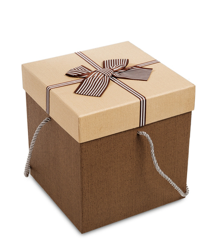 WG-21/3-A Коробка подарочная «Куб» цв.коричн./беж