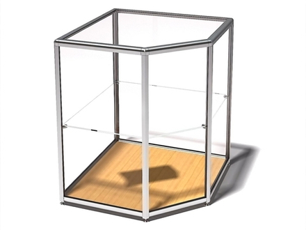 Прилавок демонстрационный угловой аквариум ПДА-01/07уа1