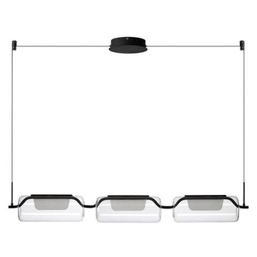 5003/30L L-VISION ODL23 465 черный матовый/прозрачный/стекло Люстра LED 30W 3000K KAVIA