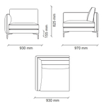 1 местный модуль правый ENZA HOME PARMA EH72509