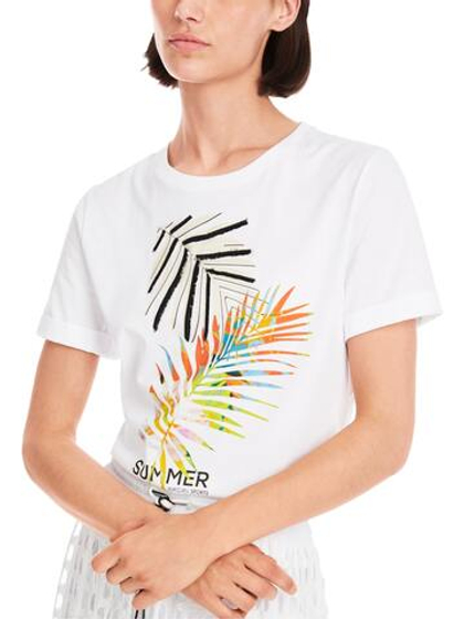 Marc Cain Футболка из хлопка с принтом