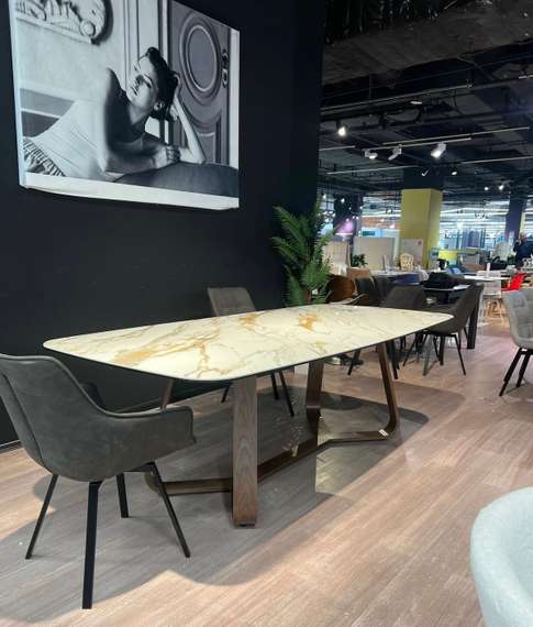 Стол Dynasty 240х110 см, керамика, орех