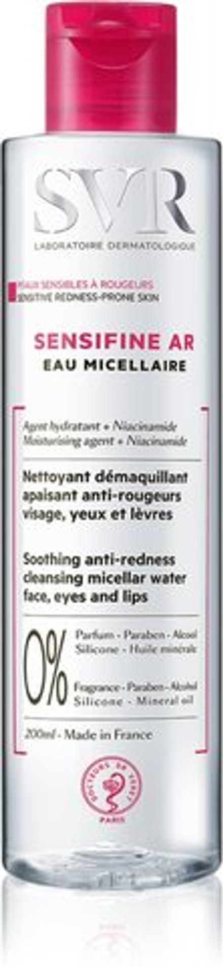 SVR Sensifine AR - успокаивающий мицеллярный флюид для кожи, склонной к покраснениям /   200  ml  / GTIN 3401360167896