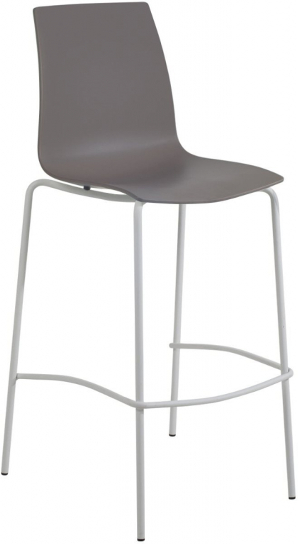 Стул пластиковый барный Papatya X-Treme BSL Pro, белый, тортора