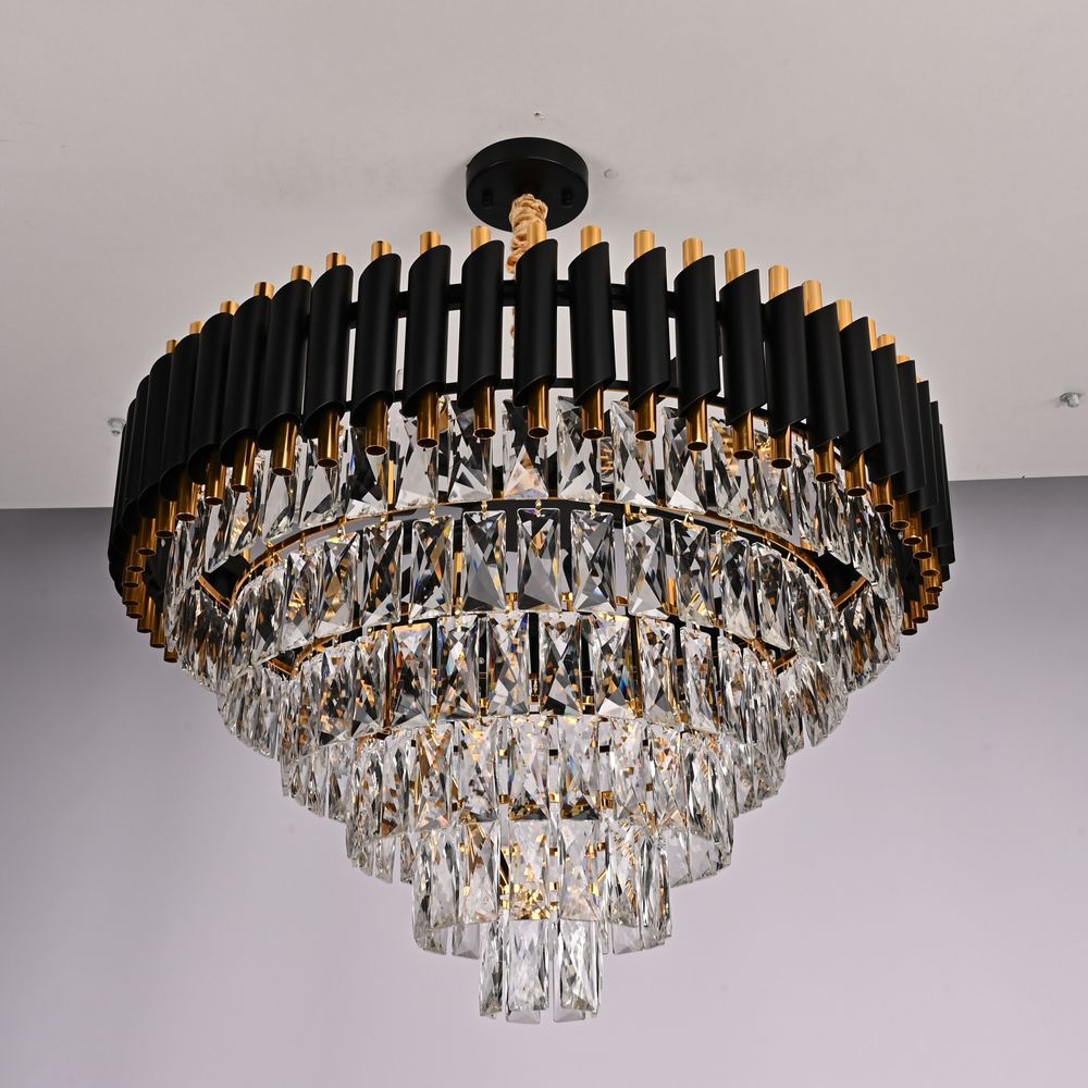 Подвесная Люстра Empire Black Chandelier Crystal D 70 By Imperiumloft