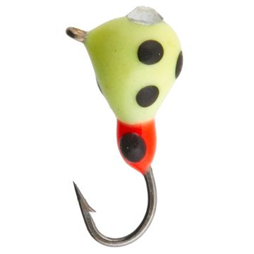 Мормышка вольфрамовая Lucky John Капля с петелькой крашеная с камнем 040/229