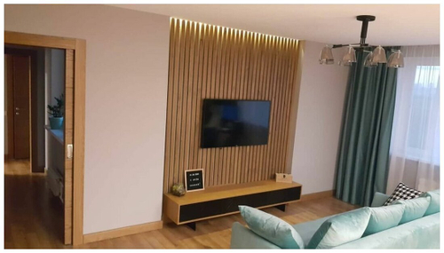 Брусок декоративный в зоне TV из Сосны 45х45мм