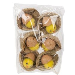 GAEM Набор из 6 изделий декоративных "Гнездо пасхальное" (6*5*4), L17 W11,5 H4 см