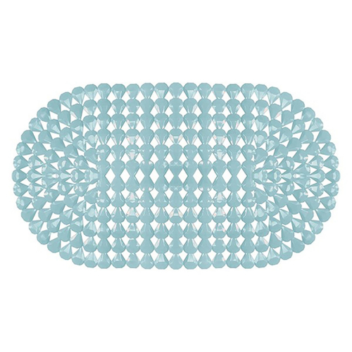 Коврик 67х38 на присосках "Капля" дымчато-голубой