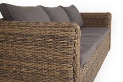 "Кальяри" диван трехместный плетеный из искусственного ротанга (гиацинт), цвет соломенный