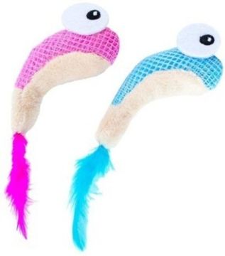 Petstages Игрушка для кошек Dental Креветки 2шт  с кошачьей мятой 7 см