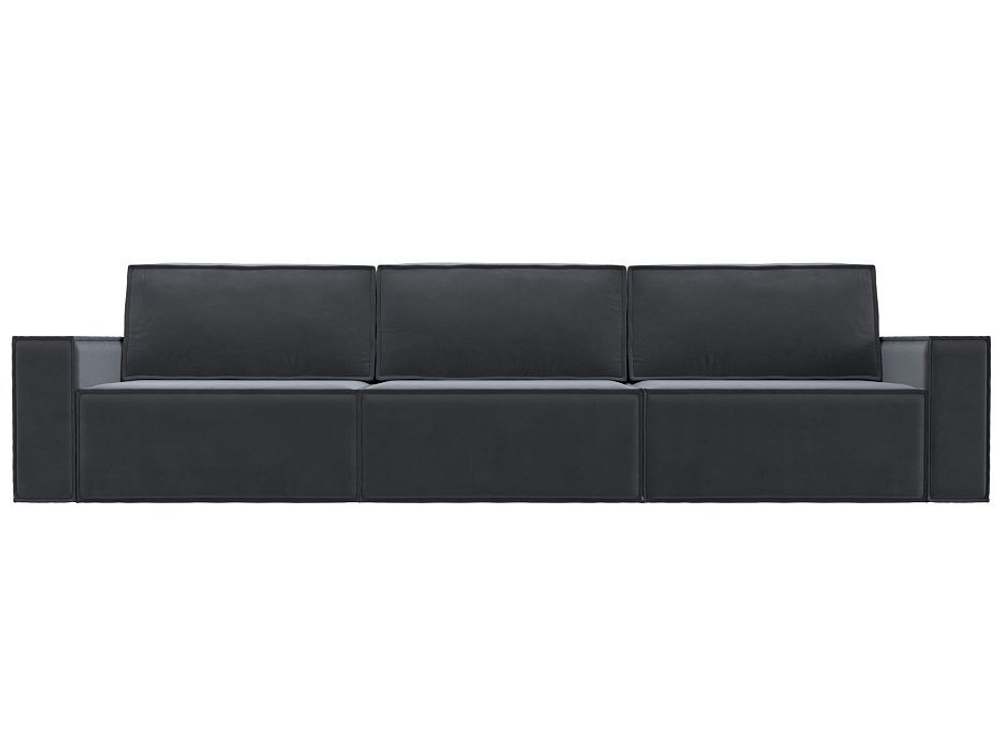 Диван прямой Куба лонг, Серый, Велюр, 116867