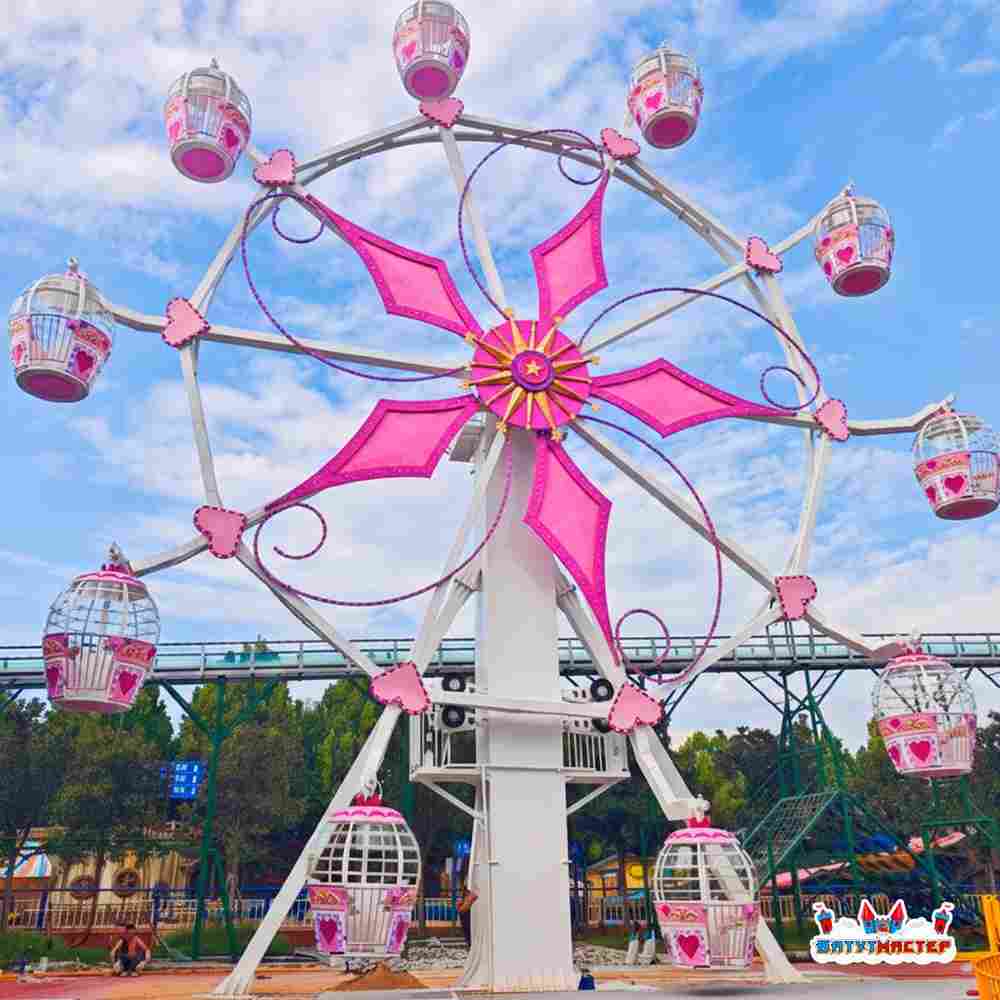 Большое колесо обозрения «Розовая мечта» — 20 м, 10 кабин, до 20 человек