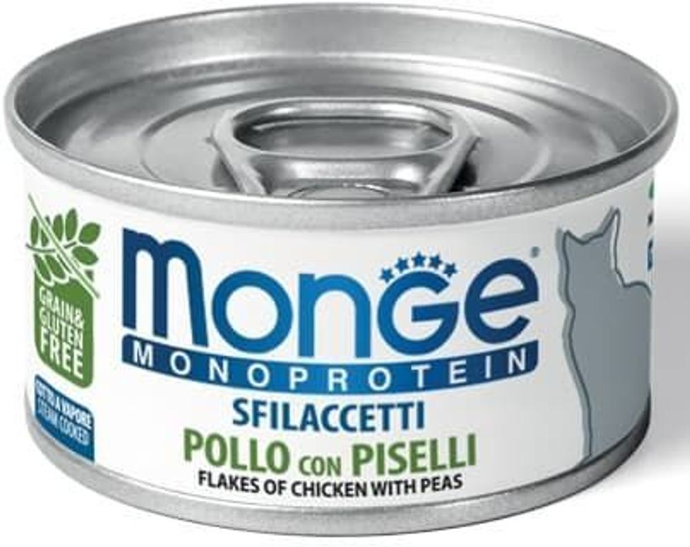 Monge Cat 80г Monoprotein хлопья для кошек из курицы