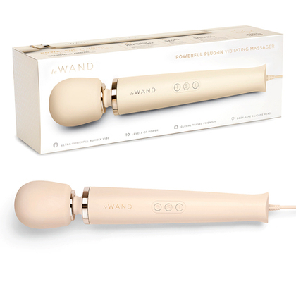 le WAND Cream - Кремовый проводной вибромассажер с 10-ю скоростями