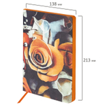 Ежедневник недатированный А5 (138х213 мм) BRAUBERG VISTA под кожу гибкий 136 л. "Rose flower" (2 штуки в упаковке)