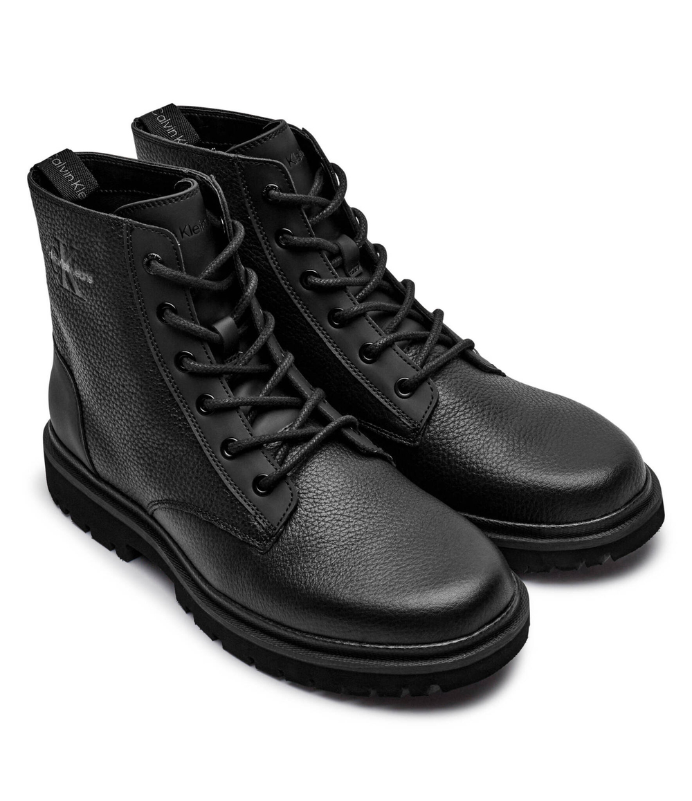 Кожаные высокие сапоги CALVIN KLEIN JEANS - черный(YM0YM00751)