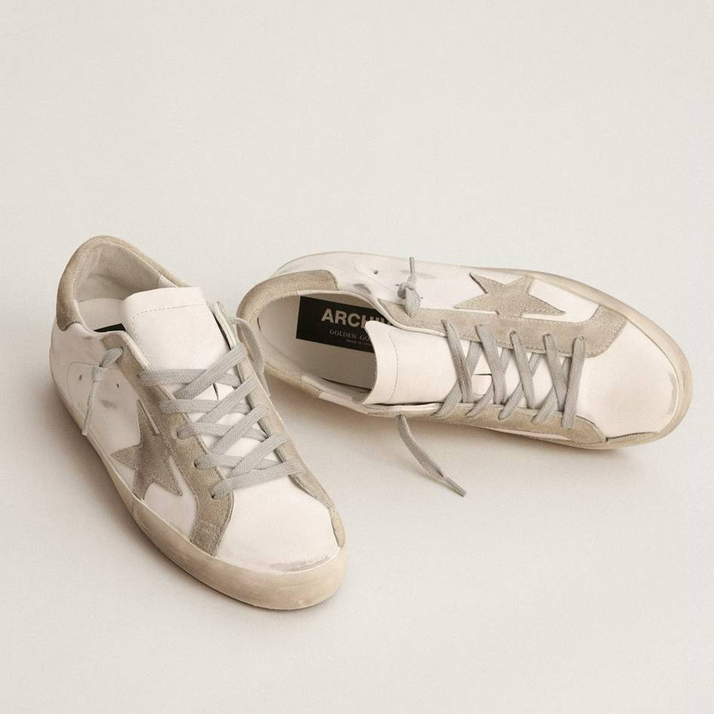 Golden Goose Super Star / Серая звезда / серая пятка