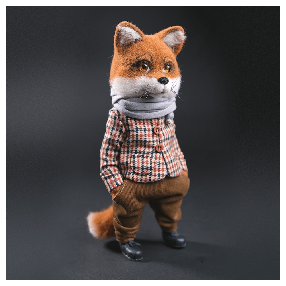 Валяная игрушка «Лис Роман»