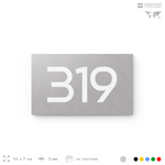 Номер на дверь 319, табличка на дверь для офиса, квартиры, кабинета, аудитории, склада, серая 120х70 мм, Айдентика Технолоджи