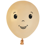 Шар латексный 13см FACE Мальчик (Бежевый)