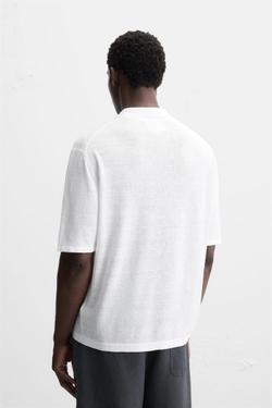 ZARA ПОЛО КЛАССИЧЕСКОГО КРОЯ, БЕЛЫЙ