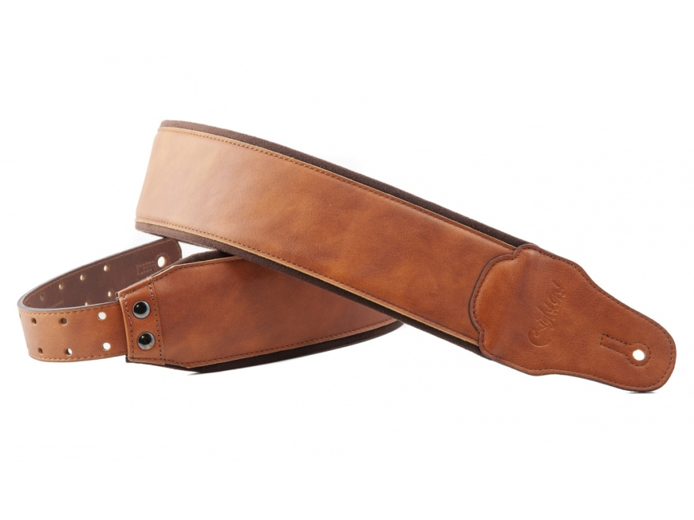 RightOn Straps 8401010030384 Groove Smooth Woody Ремень для гитары. Ширина: 8см. Длина: 98-153см. Материал: кожа. Цвет: коричневый.