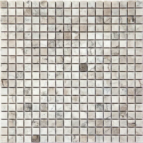 7M058-15P Мозаика из натурального мрамора Natural Adriatica серый светлый квадрат глянцевый