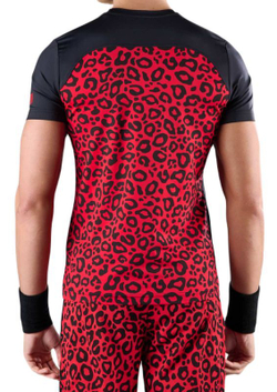 Теннисная футболка Hydrogen Panther Tech T-Shirt - black/red