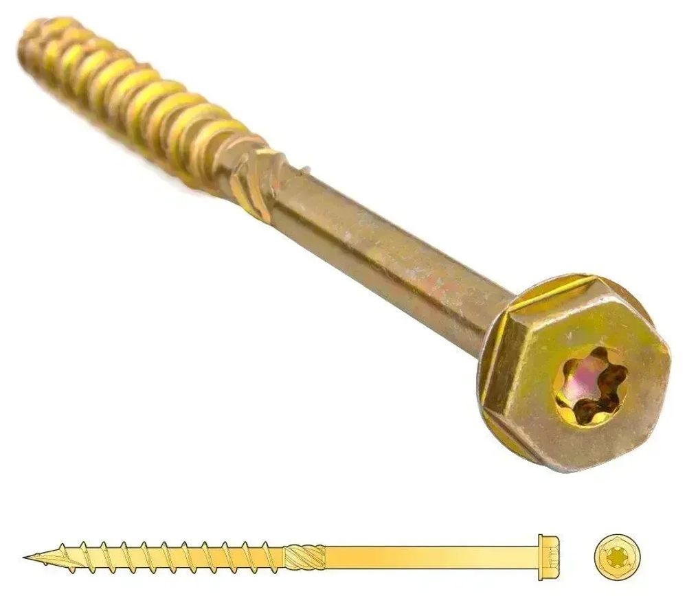 Саморез конструкционный по дереву с прессшайбой Ш/Г 8х260 1кг