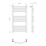 Полотенцесушитель MIXLINE CAPELLA 100х50 г2 (1/2'' ВР, 12 перекладин) водяной