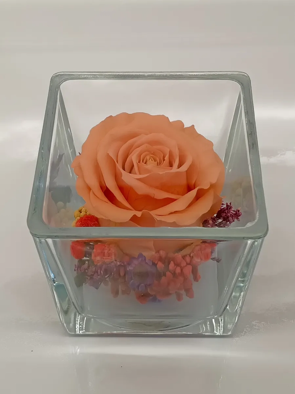 натуральная роза в стекле, вакуум*