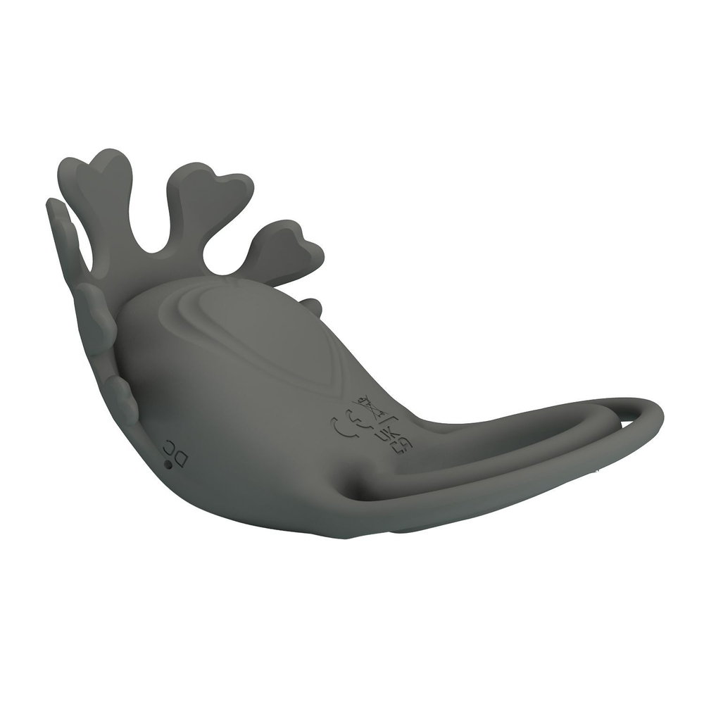 Серое эрекционное кольцо с вибрацией Ruben (Цвет: серый)