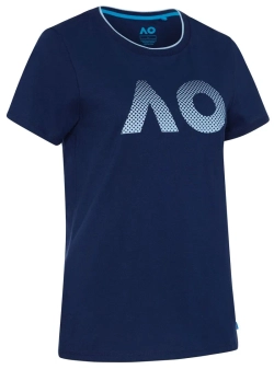Женская теннисная футболка Australian Open AO Textured Logo - navy