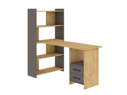 Бруно Стол школьника Дуб Вотан / Серый графит