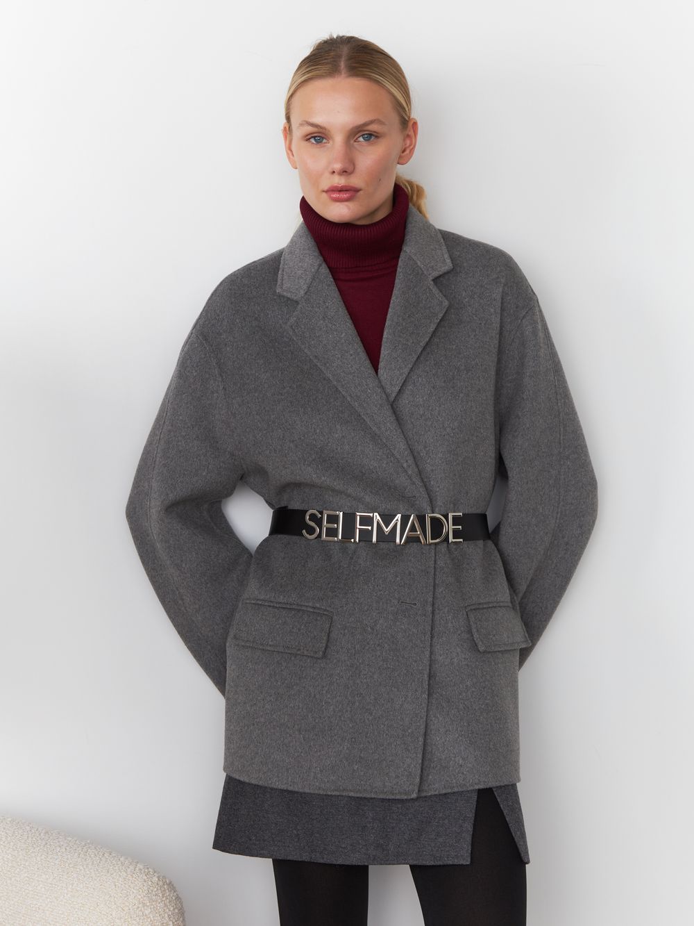 ШИРОКИЙ РЕМЕНЬ НА КОБУРНЫХ КНОПКАХ SELFMADE BLACK