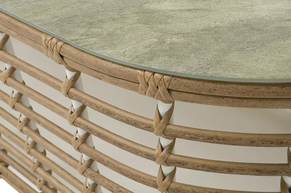 "Валенсия" журнальный столик из искусственного ротанга, цвет соломенный