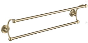 Полотенцедержатель Timo Nelson, латунь, антик, настенный, двойной