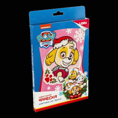 Фреска из песка Щенячий патруль новогодняя "Праздничная Скай" (Lori)
