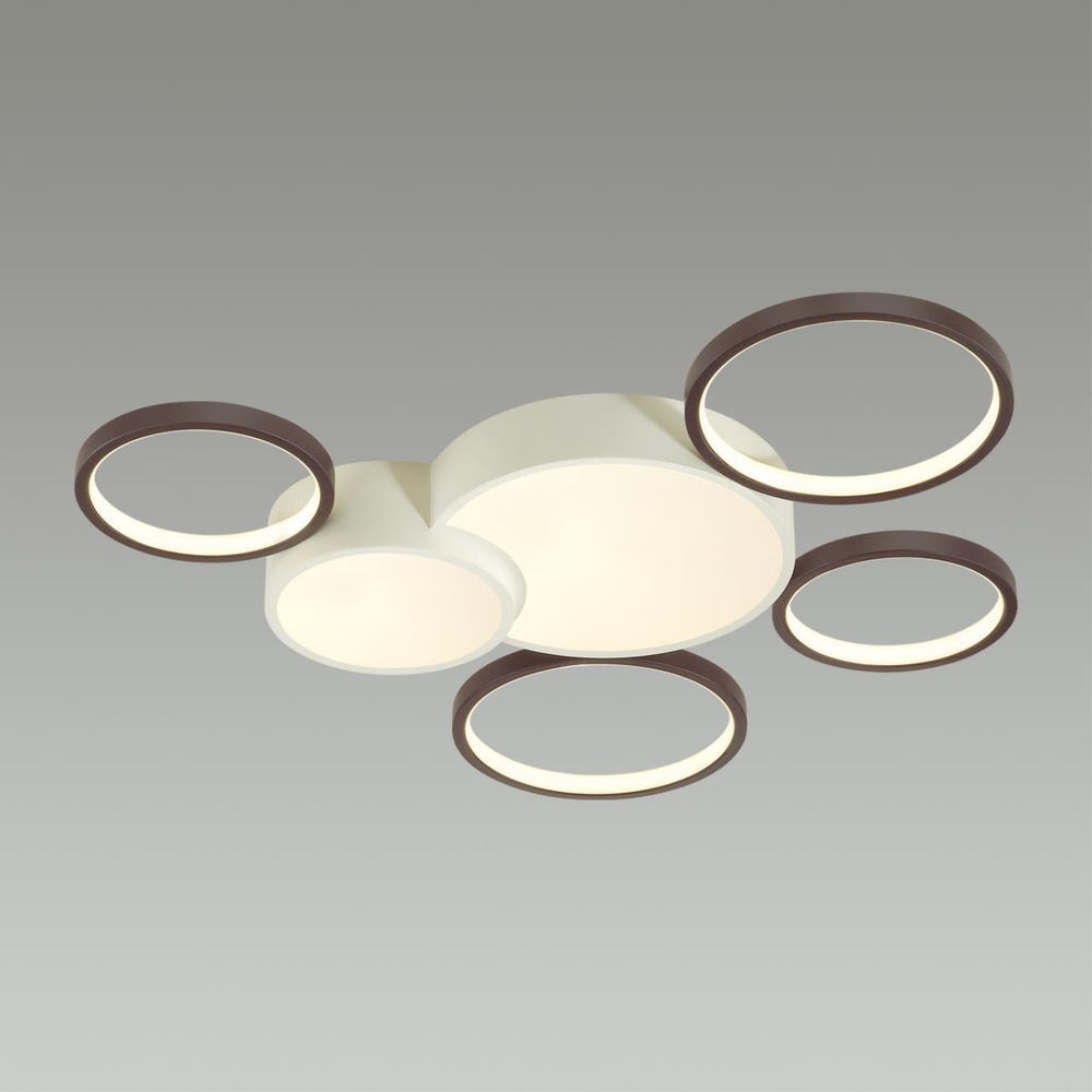 5253/99CL LEDIO LN23 245 белый, черный Люстра потолочная диммир. с ДУ LED 100W 6600Лм 220V NORBERT