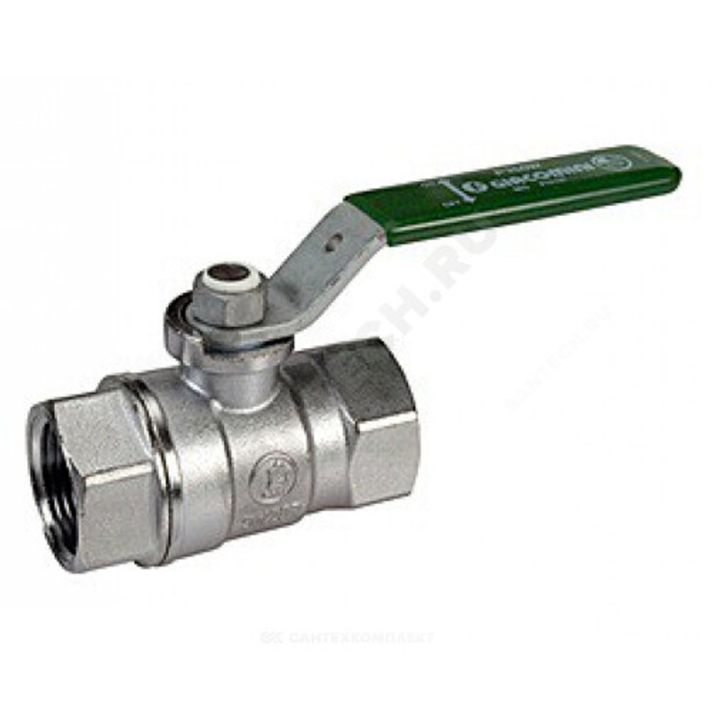 Кран шаровой латунь хром R250W Ду 50 Ру35 ВР рычаг Giacomini R250WX028