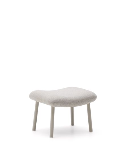 Пуф Inari бежевого цвета и стали с бежевой отделкой