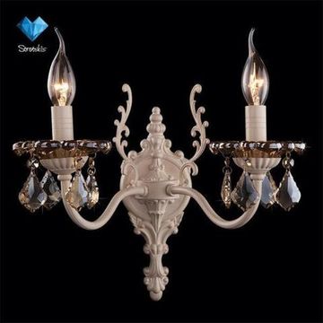 Бра с хрусталем 3281/2 белый с золотом/тонированный хрусталь Strotskis Elisha Eurosvet