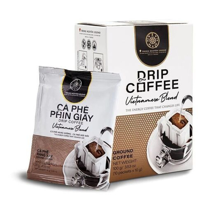 Вьетнамский кофе молотый Вьетнамский Бленд Trung Nguyen Legend в дрип-пакетах Vietnamise Blend Drip coffee, 10 пак*10г