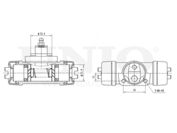 Цилиндр тормозной колесный UNIO BRC-20575