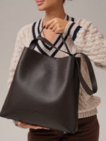 Кожаная сумка шоппер DBR 30948 коричневый шоколад