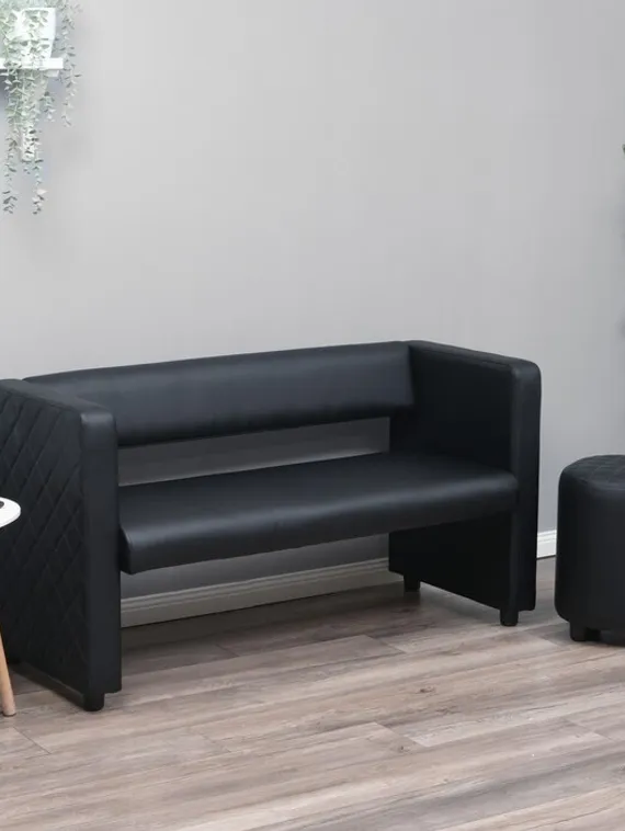 Диван &quot;Йокки&quot; , экокожа черный
