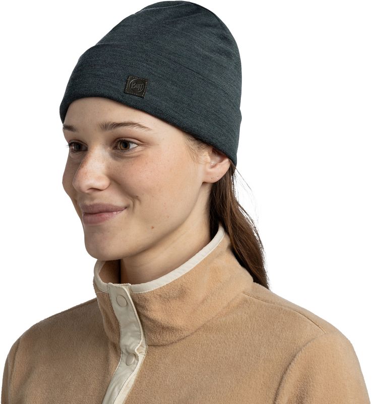 Шапка-бини Buff Merino Heavyweight Solid Forest Фото 2